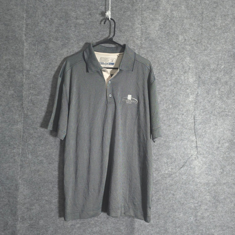 Cutter & Buck Champions Tour Polo Shirt Mens Gray Golf Large PGA CHampion Tour